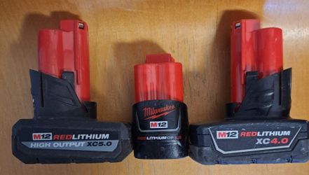 *Genuine Milwaukee 5.0/4.0/2.0ah Batteries *