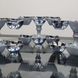 Handmade Mini Glam Serving Trays-Set of 3
