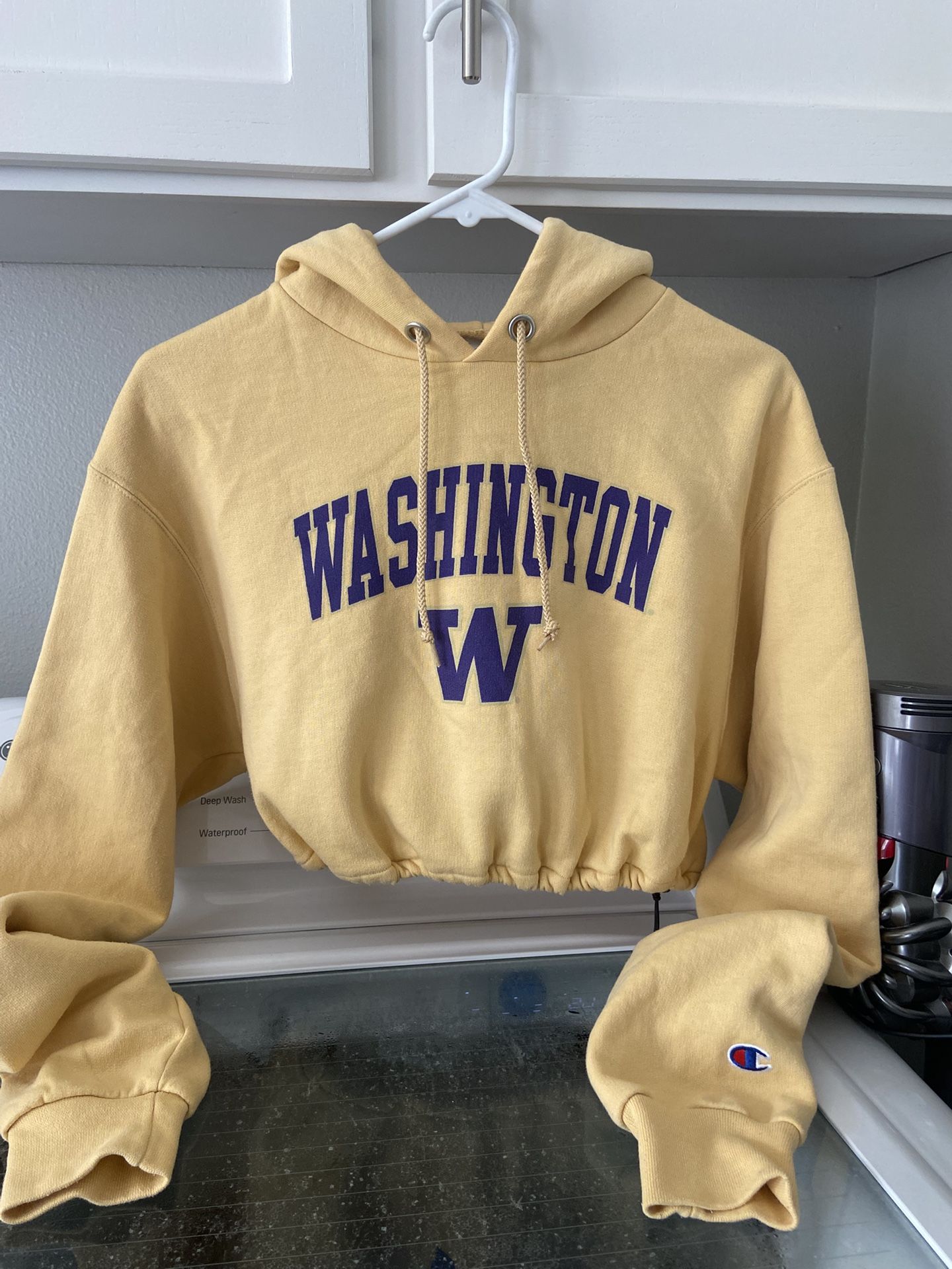Women’s Champion Brand Cropped UW Hoodie - Size Medium