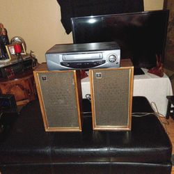 Two Magnavox Speakers,Daewoo Video System