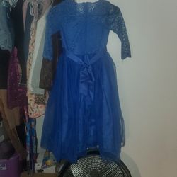 Royal Blue Tully Girls Dress