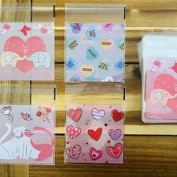 Transparent Plastic Bags VALENTINES DAY
