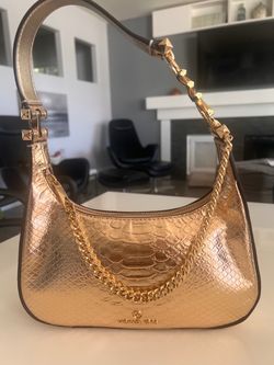 Michael Kors Rose Gold Metallic Shoulder Bag