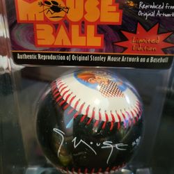 NIB Stanley Mouse Kelley GRATEFUL DEAD Baseball ,"Mouse Ball" Artwork Very Rare
