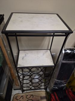Wine rack metal and ceramic top 12"X 35"X10"
