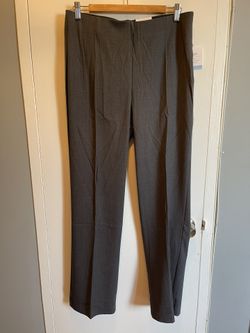 Nwt Grey Straight Mid Rise Womens Pull On Pants Stretchy Size 10t by Croft&Barrow