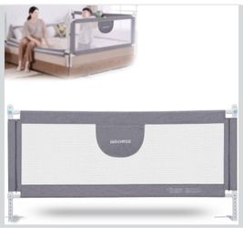 Baby Bed Rails for Toddlers - 77’’ Extra Long Adjustable Baby Bed Side Rail Guard with Y-Strap for Kids Twin,Double,Full Size Queen & King Mattress (G