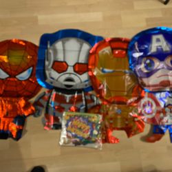 Brand New Avengers Happy Birthday Party Supplies- Foil & Reg Balloons Cupcake Toppers & Banner