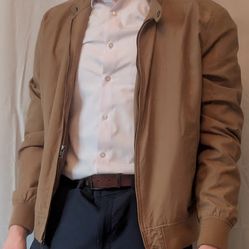 Goodfellow & Co. Water-Resistant Men's Bomber Jacket - Tan - Large