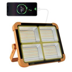 Portable LED Work Solar Light 100W 16500mAh 10000 LM with Stepless Brightness Job Site Battery Rechargeable LED Floor Light for Emergency Worklight fo