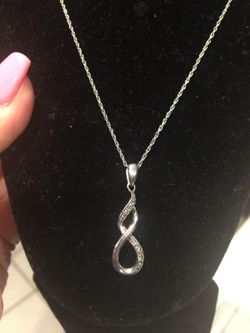 925 sterling silver necklace with marcasite stone Charm. 2 grams 18" inches $16