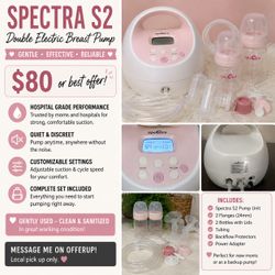 Spectra S2 Double Electric Breast Pump – Like New – $80 OBO