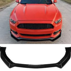15-17 Ford Mustang Front Bumper Lip Gloss Black