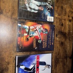 3 Factory Sealed Michael Jackson Dvds 