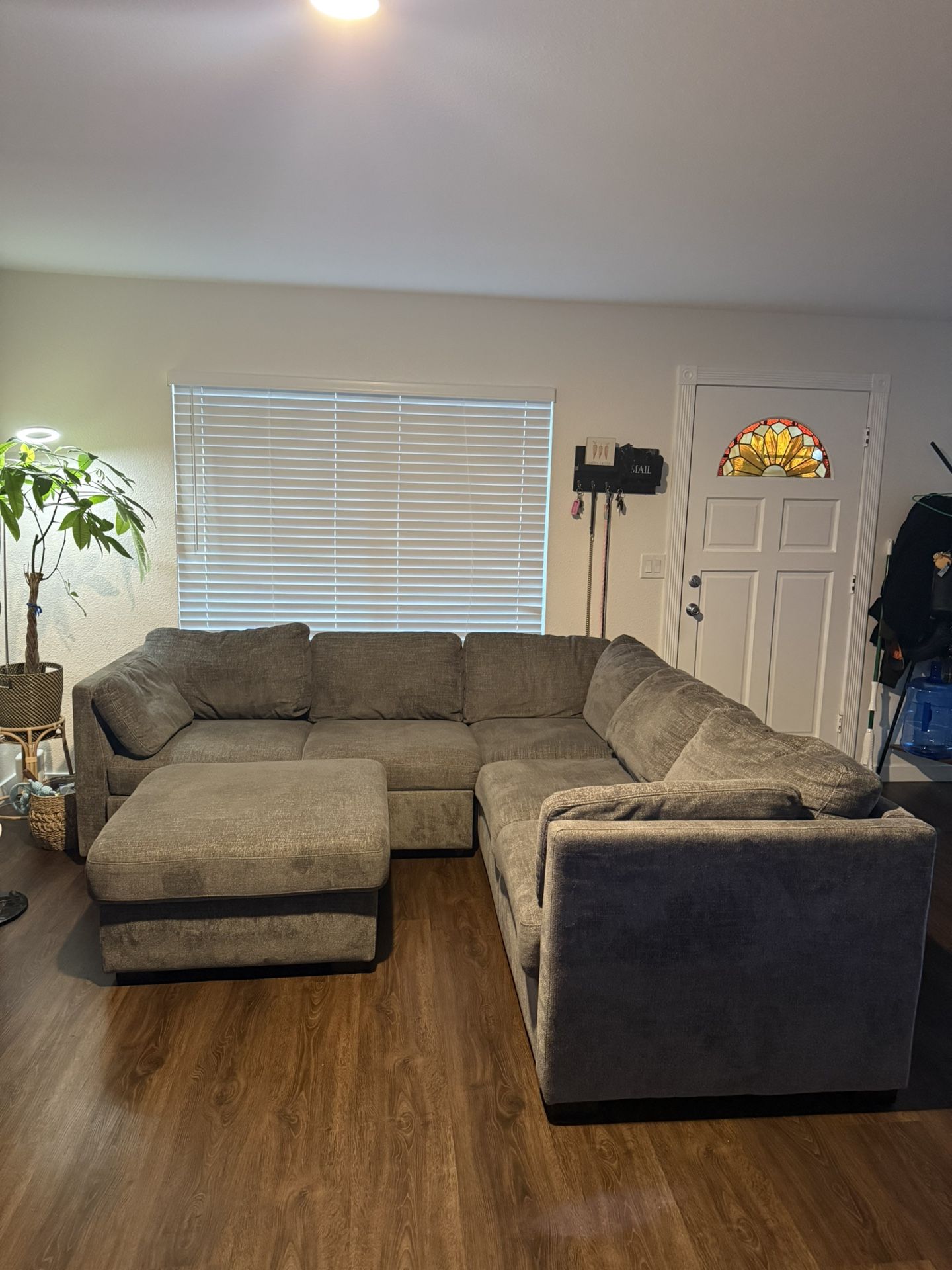 Vivian full pullout Sofa Sleeper Tux Chaise In Gray