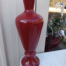 Large Red Metal Vase