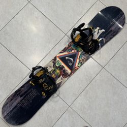 154 cm Lib Tech Snowboard with Union Bindings 