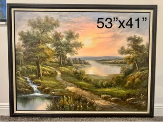 C. Freeman Oil on Canvas 53”x41” Artwork