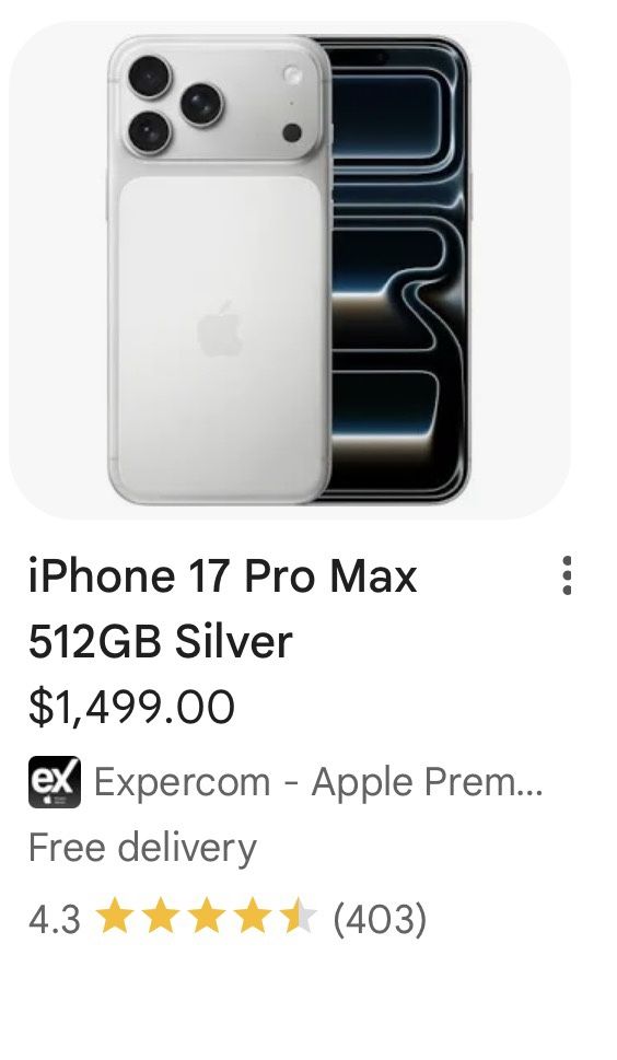 I Phone 17 Pro Max A3257