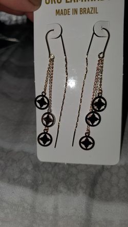 Aretes de oro laminado