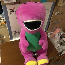 Like New Condition, Barney Stuffed Animal. 20 inches in height.