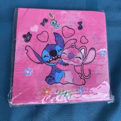 Pink Stitch And Angel Birthday Party Napkins 