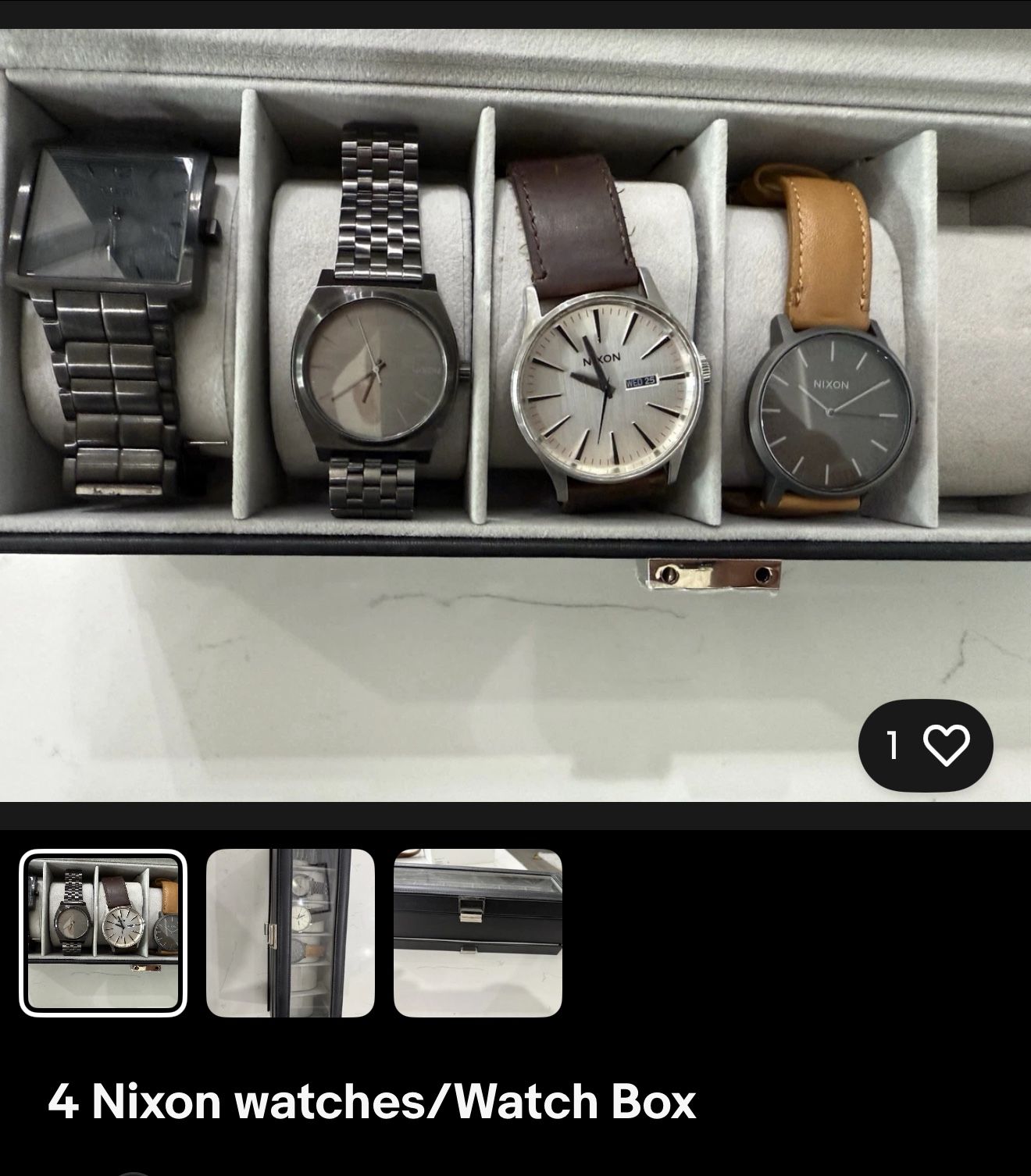 4 Nixon watches/Watch Box