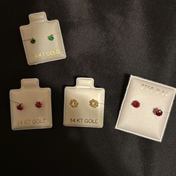 Aretes De Oro 14k