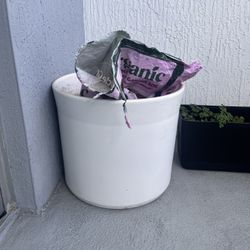 16inch White Ceramic Pot 