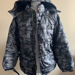 Gap Kids Boys Camouflage Grey Jacket XL