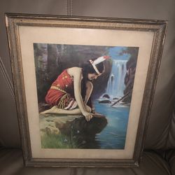 Vintage Framed Print - “Whispering Waters” By Beatrice T. #1463 