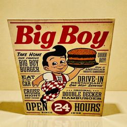 Big Boy Vintage-Style Wooden Sign – Bold Retro Wall Art – Ready to Hang