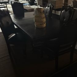Solid Wood Table And 6 Chairs Was 3000 Now 1399 Because A Mark On The Table You Can Touch It Up Save Big  