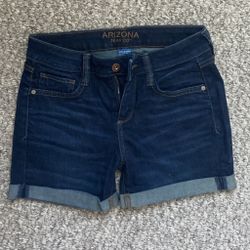 Dark Blue Denim Shorts 