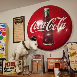 Coca Cola Porcelain Button 36"
