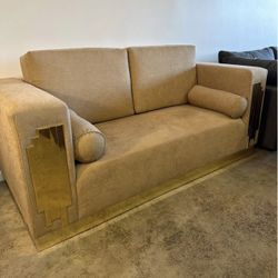 Modern Luxury Designer Sofa + Loveseat Couch Set for High End Living Room