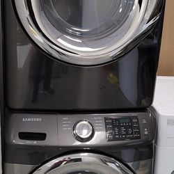 Samsung Front Load Washer And Stackable Gas Dryer Set 