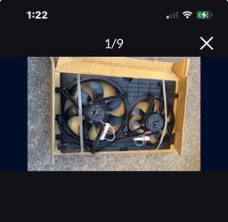 Dual car electric fan radiator cooling