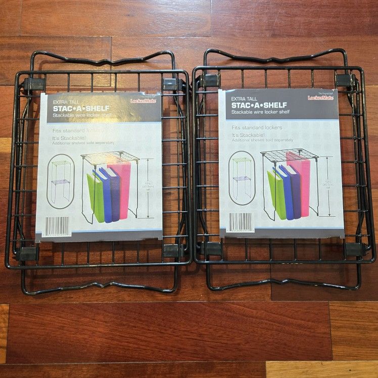 Black LockerMate Stac-A-Shelf
