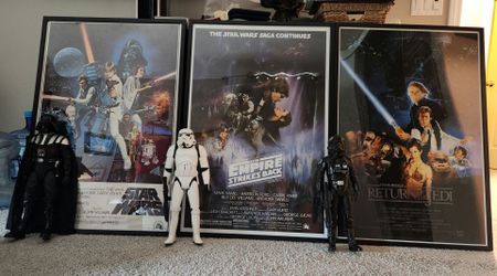 Original Star Wars Trilogy Posters – Framed & Ready for Display