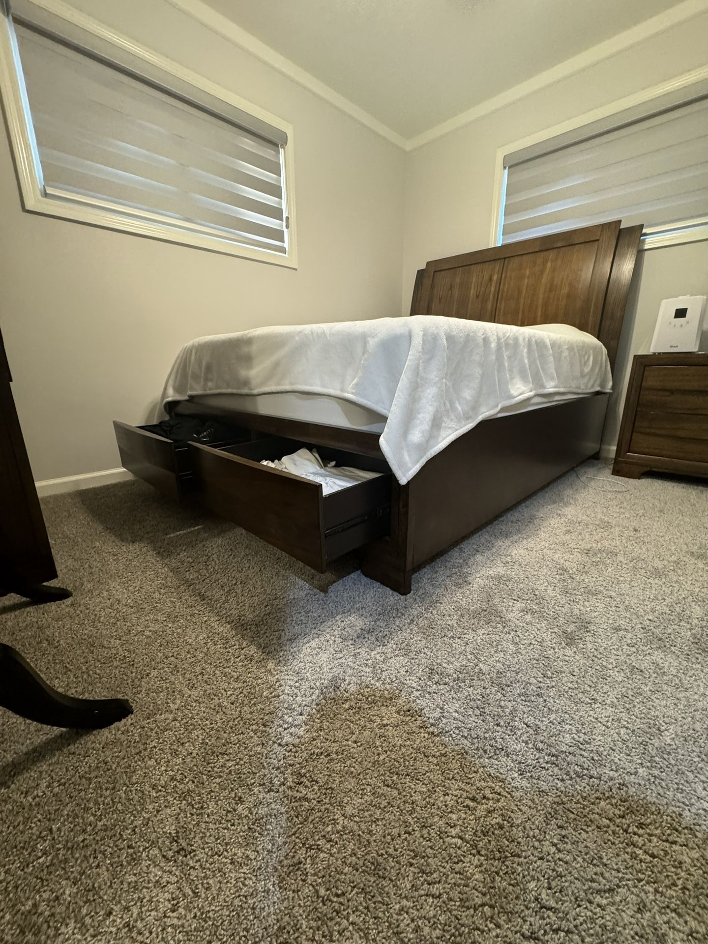 Entire Queen Bedroom Set & Mattress — LIKE NEW