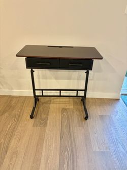 Wooden Desk with 2 Drawers