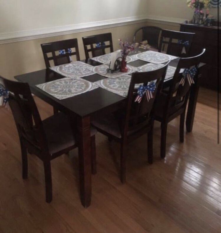 Brown Wooden Dining Table