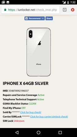 Sellado nunca se ha usado iPhone x 64gb