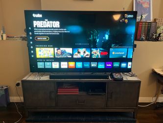 65" VISIO TV+TV stand+sound bar