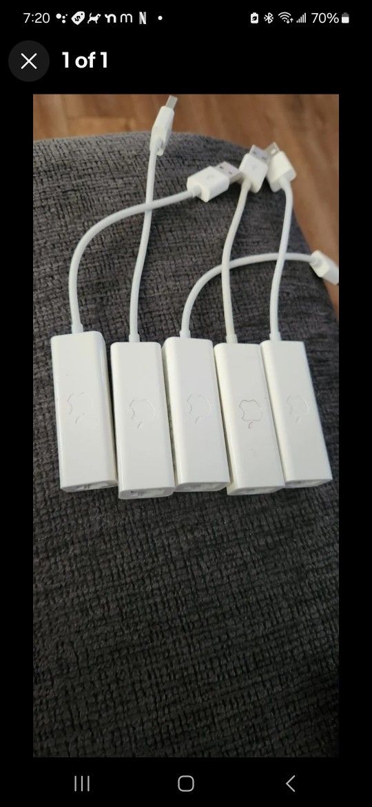 Genuine Apple USB to Ethernet Adapter MC704LL/A A1277