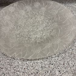 Christmas Serving Dish/Platter; Dimensions In Pics; Poinsettia Design