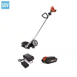 ECHO eFORCE 56-Volt Cordless Battery Powered Brushless Lawn Edger with 2.5Ah Battery and Top Mount Charger