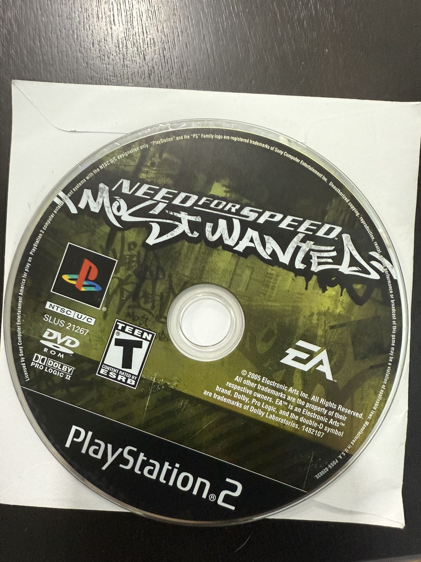 Need For Speed Most Wanted For Ps2 (disc Only, Tested)