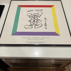 Keith Haring Andy Mouse Framed Print